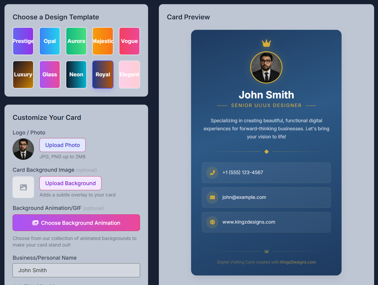 Free Online Digital Business Card Maker Post
